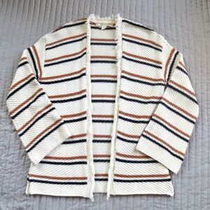 Saltwater Luxe Oversized Claire Salty Stripe Sweater Cardigan Size XS